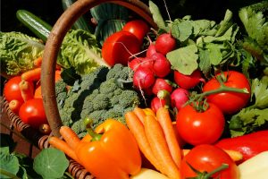 colorful basket full of vegetables